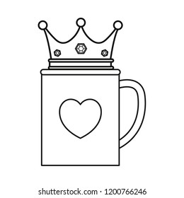 happy fathers day mug and crown