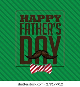 Happy Fathers Day mustache and bow tie design EPS 10 vector