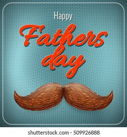 Happy Fathers Day mustache card. EPS 10 vector file included