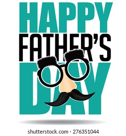 Happy Fathers Day mustache design EPS 10 vector royalty free stock illustration for greeting card, ad, promotion, poster, flier, blog, article, social media, marketing