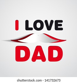 Happy Father's day mustache style - gift vector card
