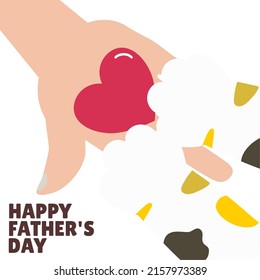 Happy Father's Day my beloved cat dad vector illustration