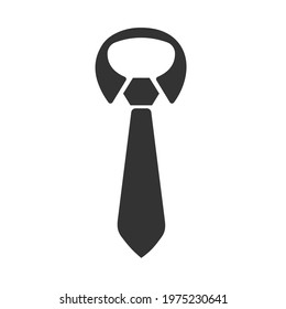Happy Father's Day. Father's necktie silhouette Isolated on white background