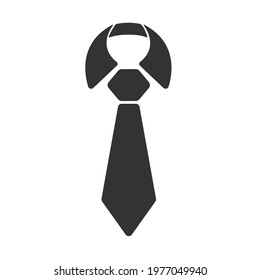 Happy Father's Day. Father's necktie silhouette Isolated on white background