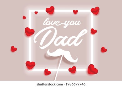 happy fathers day nice greeting design