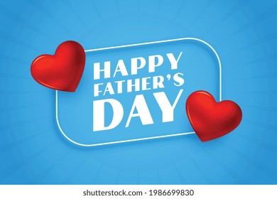 happy fathers day nice hearts background