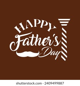 Happy Father's Day is observed every year in March. Holiday, poster, card and background vector illustration design.