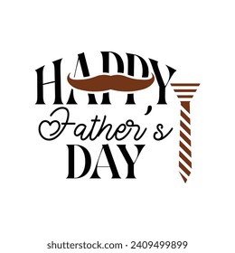 Happy Father's Day is observed every year in March. Holiday, poster, card and background vector illustration design.