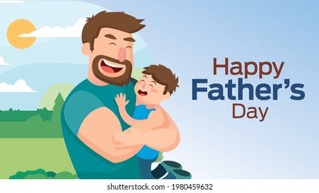 Happy Fathers Day On June 20 Stock Vector (Royalty Free) 1980459632 ...