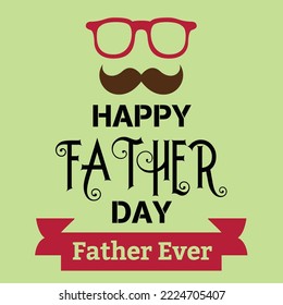 happy father's day on light green background