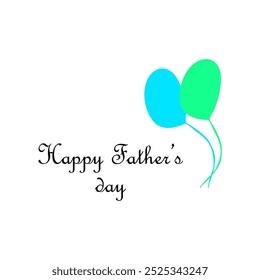 Happy Fathers Day On White Background.