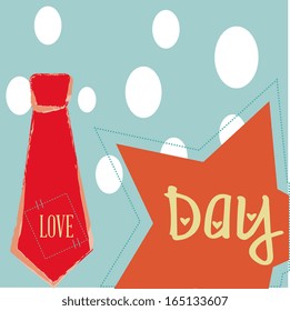 happy fathers day over blue   background vector illustration 