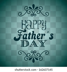 Happy Father's Day over pattern background vector illustration 