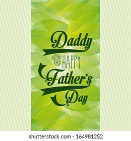 happy fathers day over pattern  background vector illustration 