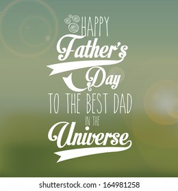 happy fathers day over pattern  background vector illustration
