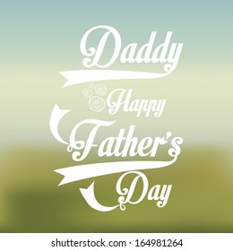 happy fathers day over pattern  background vector illustration