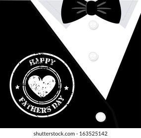 Happy Father's Day over shirt background vector illustration 