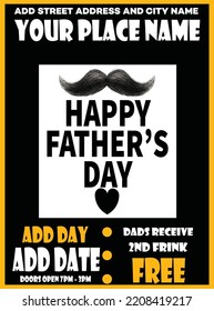 happy father's day party poster flyer social media post design