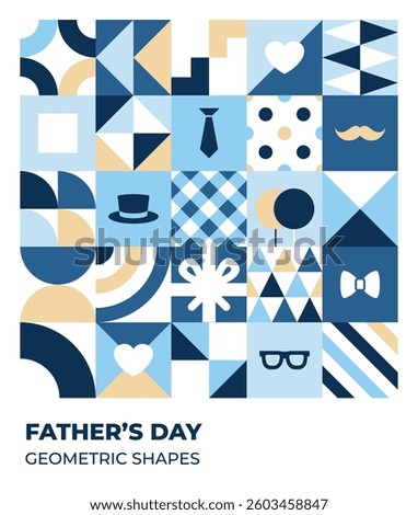 Happy fathers day pattern geometric shapes