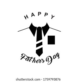 
"Happy Father's Day". with a picture of a father's tie and shirt