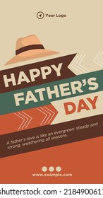 Happy father's day portrait template design. 