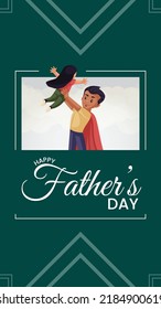 Happy father's day portrait template design. 