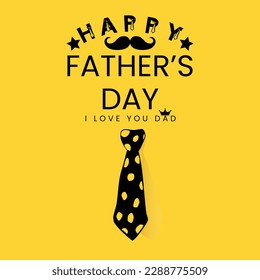 happy father's day post design with art elements vector file