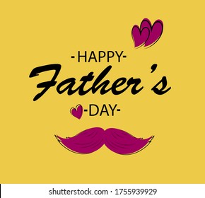 HAPPY FATHER'S DAY poster or banner template. Greeting card for Father's Day. FATHER DAY typography card. I Love You Dad concept