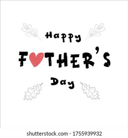 HAPPY FATHER'S DAY poster or banner template. Greeting card for Father's Day. FATHER DAY typography card. I Love You Dad concept