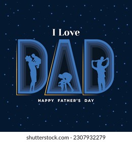 Happy Father's Day poster or banner template with king necktie and glasses.Greetings and presents for Father's Day.Vector