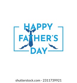 Happy Father's Day poster or banner template, greetings and presents for Father's Day