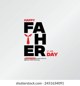 Happy Father's Day poster or banner template with necktie .Greetings and presents for Father's Day.Vector illustration