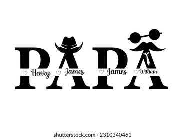 Happy Father's Day Poster Card Vector Illustration