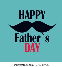 Happy Father`s Day Poster Card Vector Illustration EPS10