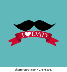 Happy Father`s Day Poster Card Vector Illustration EPS10