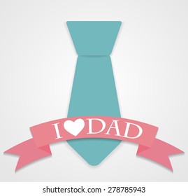 Happy Father`s Day Poster Card Vector Illustration EPS10