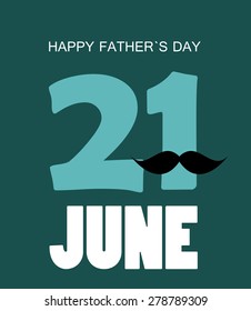 Happy Father`s Day Poster Card Vector Illustration EPS10