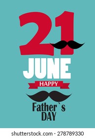 Happy Father`s Day Poster Card Vector Illustration EPS10