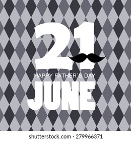 Happy Father`s Day Poster Card Vector Illustration EPS10