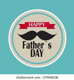 Happy Father`s Day Poster Card Vector Illustration EPS10