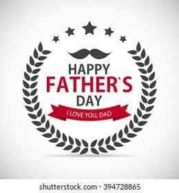 Happy Father`s Day Poster Card Background Vector Illustration EPS10