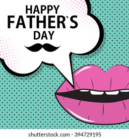 Happy Father`s Day Poster Card Background Vector Illustration EPS10