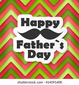 Happy Father`s Day Poster Card Vector Illustration EPS10