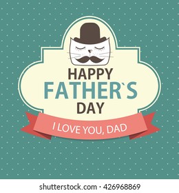 Happy Father`s Day Poster Card Background Vector Illustration EPS10