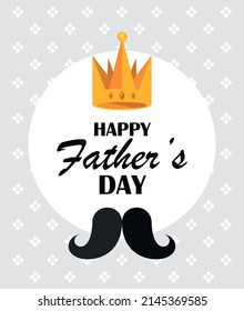 happy fathers day poster with crown