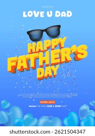 happy father's day poster design illustration