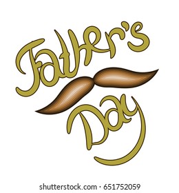 Happy Father's Day poster. Lettering. Vector illustration