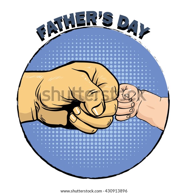 Download Happy Fathers Day Poster Retro Comic Stock Vector (Royalty ...