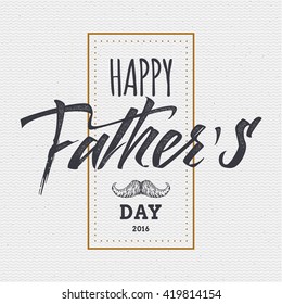 Happy fathers day - poster, stamp, badge, insignia, postcard, sticker, can be used for design