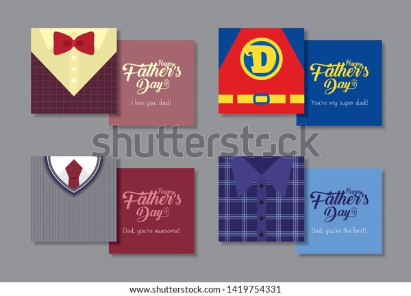 Happy Fathers Day Printable Template Label: เวกเตอร์สต็อก (ปลอดค่า ...